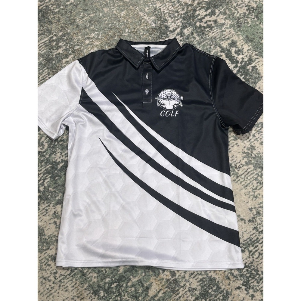 Ouku Golf With Skeleton Polo Medium Black And White